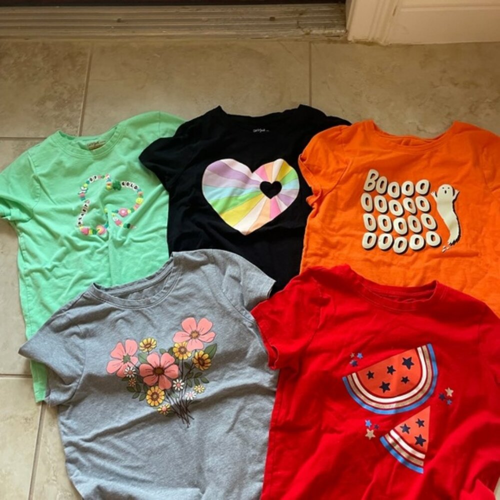 Cat & Jack Kids Graphic Tees - Red, Orange, Green, Black, Gray